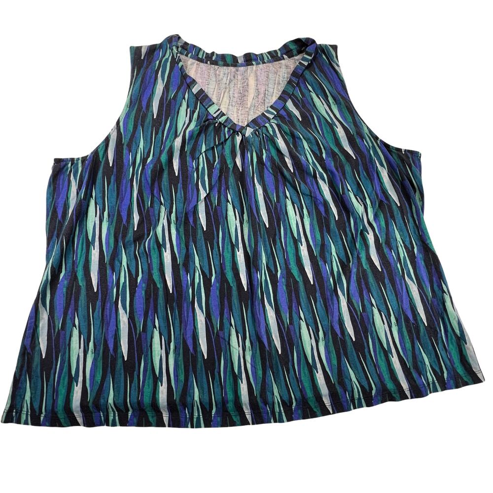 Kohl's Sleeveless V Neck Tank Top Blouse  - No Size Tag - Measurements Included